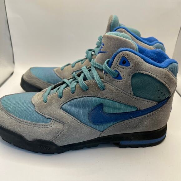VTG 90s Nike Caldera ACG Hiking Sneaker Women's 8.5 Gray Blue High Top Boot - Picture 2 of 8